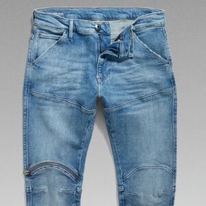 G-STAR RAW 5620 3D Zip Knee Skinny Jeans in Sun Faded